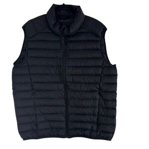 Attention Men's Quilted Black Puffer Vest Size XL EUC